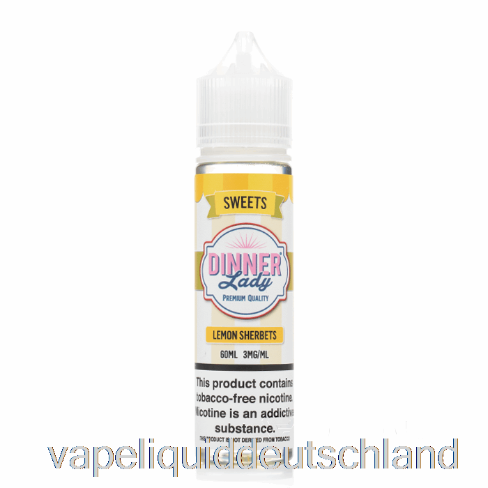 Zitronensorbets – Vape Dinner Lady E-Liquid – 60 Ml, 3 Mg Vape-Flüssigkeit